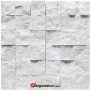Patlatma Taş Duvar Simli Beyaz Mermer 5x5cm  -DT1563